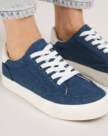 Millie Classic Lace Up Trainers - Wide Fit (E)
