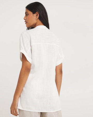 Linen Mix Tunic Top