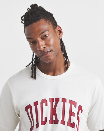 Dickies Short Sleeve Aitkin Varsity T-Shirt - Ecru