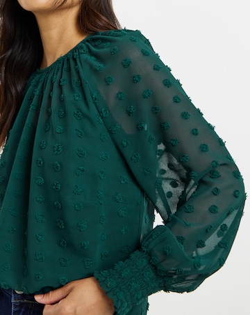 Dobby Long Sleeve Blouse
