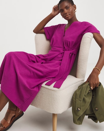 Linen Wrap Dress
