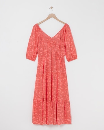 Sweet Heart Midi Smock Dress