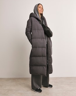 Anthology Charcoal Feather &amp; Down Padded Coat