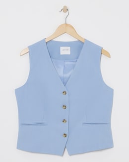 Washed Textured Waistcoat