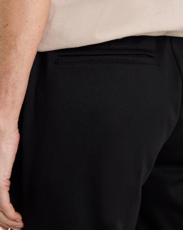 Black Tailored Jersey Tapered Trousers