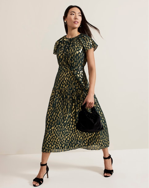 Phase Eight Lilani Shimmer Midi Dress