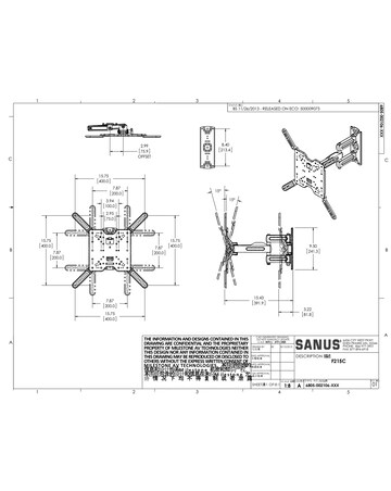 Sanus F215c-B2 Full-Motion 32-47" TV Bracket