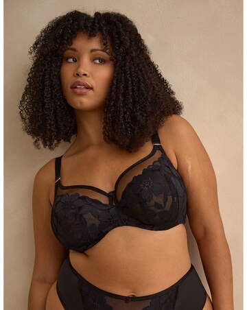 Sculptresse Flora Full Cup Black Wired Bra