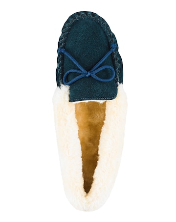 Fiora Suede Moccasin Slippers - Extra Wide Fit (EEE)