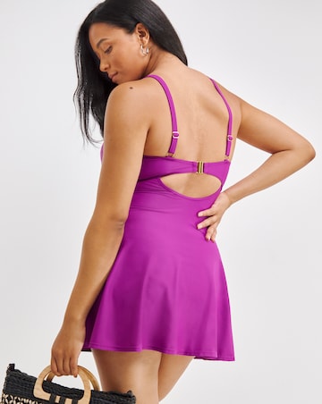 Underwired Tummy Control Twist Front Swimdress