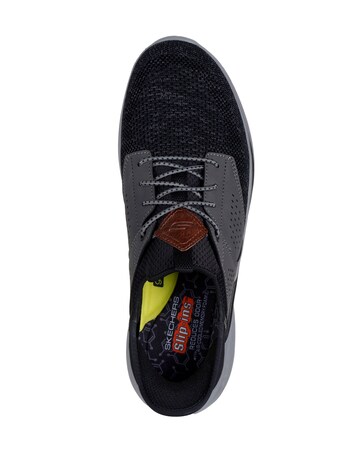 Skechers Slip-ins Slade Caster Trainer - Black/Grey