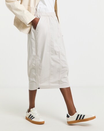 Simply Be Stone Parachute Cargo Midi Skirt