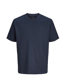 Jack &amp; Jones Leo Textured T-Shirt - Navy
