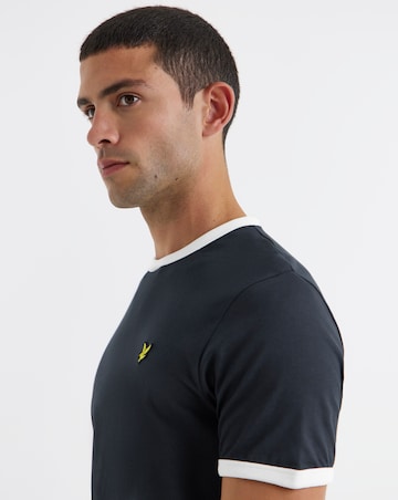 Lyle & Scott Navy Short Sleeve Ringer T-Shirt
