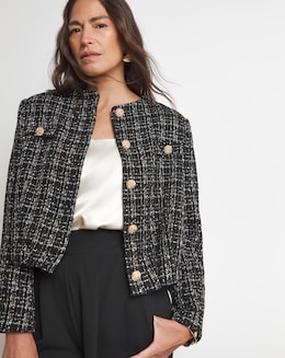 Joanna Hope Boucle Bomber Jacket