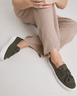 Zen Slip On Trainer With Twist Detail - Wide Fit (E)