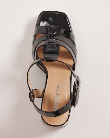 Faith Fisherman Platform Heeled Sandals - Extra Wide Fit (EEE)