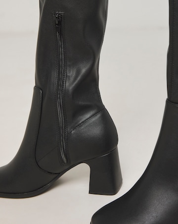 Chana Heeled Stretch Boots - Extra Wide Fit (EEE) & Curvy/Super Curvy Calf