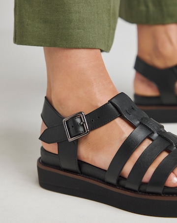 Blanca Leather Fisherman Sandal - Wide Fit (E)