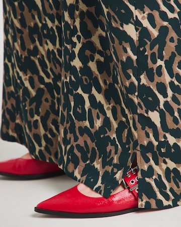 Simply Be Leopard Print Drawcord Wide Leg Trouser