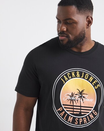 Jack & Jones Palm Graphic T-Shirt - Black