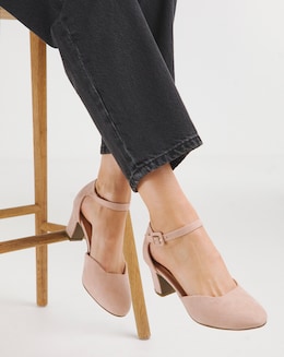 Rosemary Heeled Shoe with Ankle Strap - Wide fit (E)