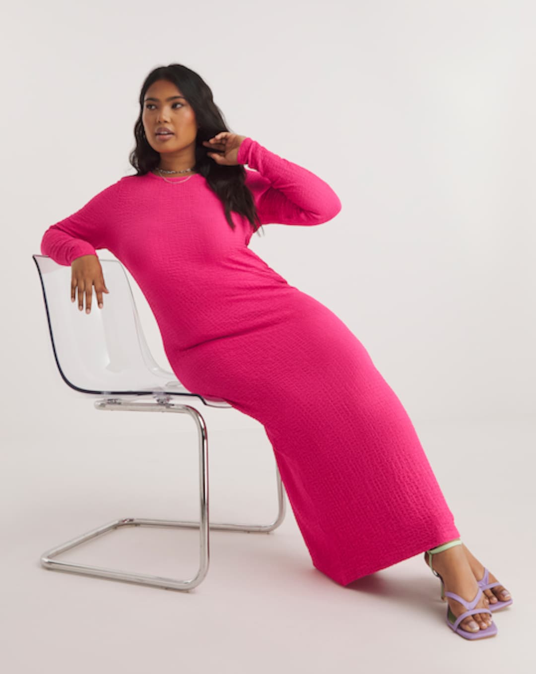strapless open back dress Monnalisa Girls Bambi Sweater Dress in Pink