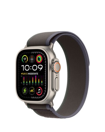 Apple Watch Ultra 2 Cellular 49mm Titanium Case with Blue/Black Trail Loop - S/M