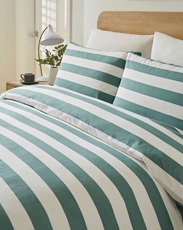 Brushed Cotton Stripe Duvet Cover Set