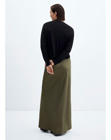Mango Split Satin Maxi Skirt