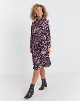 Button Through Midi Shirt Dress