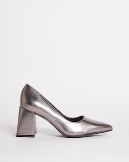 Croc Heeled Shoe - Wide Fit (E)
