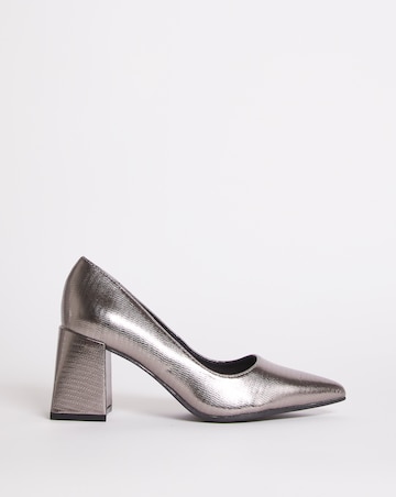 Croc Heeled Shoe - Wide Fit (E)