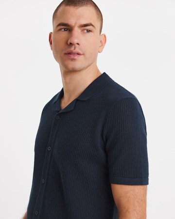 Knitted Revere Collar Shirt