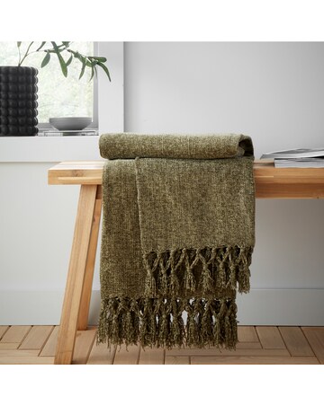 Catherine Lansfield Plain Chenille Throw
