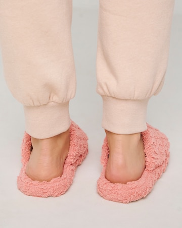 Garnet Patterned Mule Slipper - Wide Fit (E)