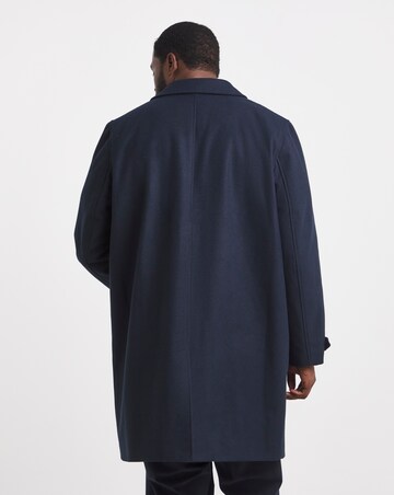 Faux Wool Mac with Cuff Tabs