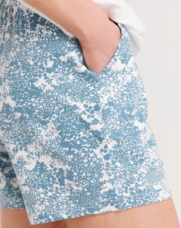 Blue Print Jersey Shorts
