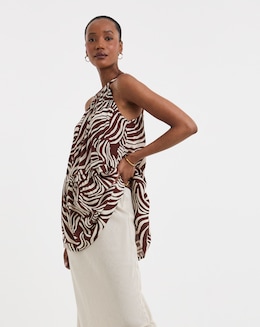 Textured Crinkle Halter Top