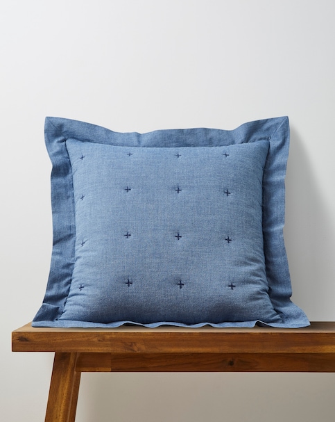 Nola Cotton Quilted Ruffled Edge Cushion
