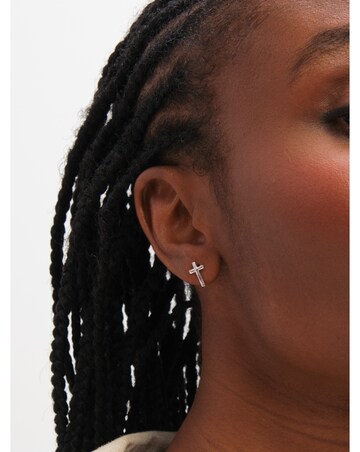 Inicio Sterling Silver Plated Polished Cross Set - Gift Box