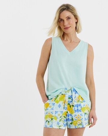 JD Williams Cotton Vest Summer Pyjama Short Set