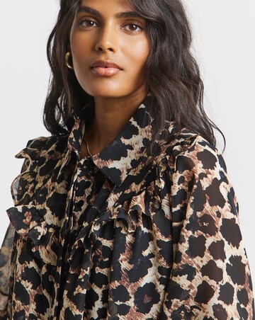 Simply Be Leopard Print Animal Swing Shirt Dress