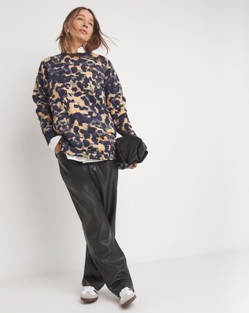 Print Classic Longline Sweatshirt