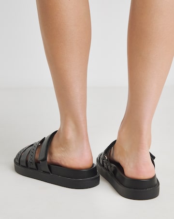 Priya Woven Touch and Close Sandals - Wide Fit (E)