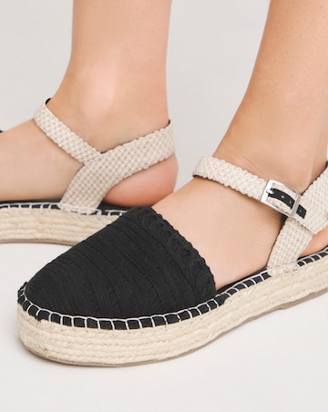 Coral Chunky Espadrille Sandals - Wide Fit (E)