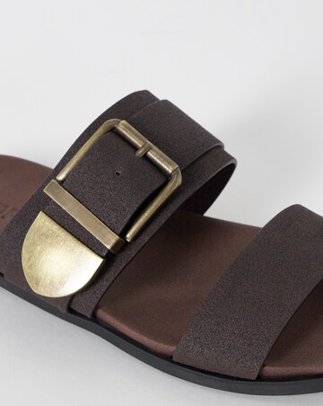 Natasha Buckle Detail Sandals - Extra Wide Fit (EEE)
