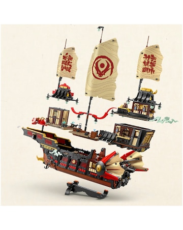 LEGO NINJAGO The Temple Bounty Ship Toy Building Kit with 6 Minifigures 71848