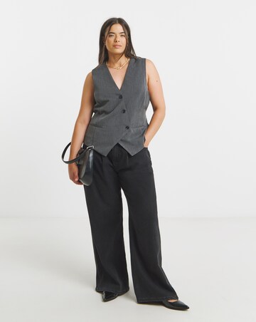 Grey Asymmetric Waistcoat