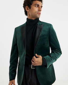 Velvet Satin Laprel Blazer